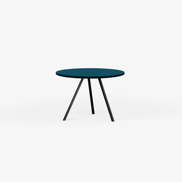 Domusnord Line View Linoleums round Dining table black edge 90 cm in 19 colors
