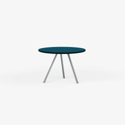 Domusnord Line View Linoleums round Dining table black edge 90 cm in 19 colors