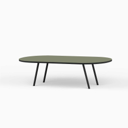 Domusnord LV Lounge Table with linoleum and black edges - Large
