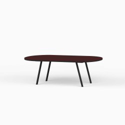 Domusnord LV Lounge Table – sofabord med linoleum og sort kant – medium