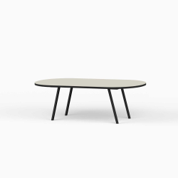 Domusnord LV Lounge Table – sofabord med linoleum og sort kant – medium