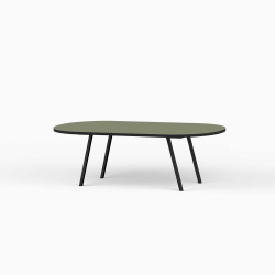Domusnord LV Lounge Table – sofabord med linoleum og sort kant – medium