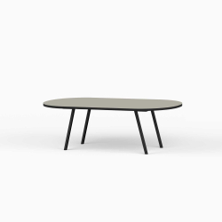 Domusnord LV Lounge Table – sofabord med linoleum og sort kant – medium