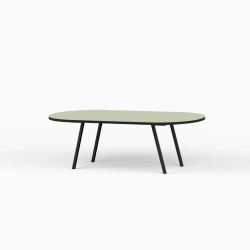 Domusnord LV Lounge Table – sofabord med linoleum og sort kant – medium