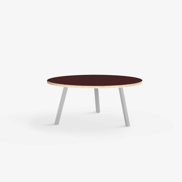 Domusnord LV Round Lounge Table  rundt sofabord med linoleum og krydsfinr kant - 75