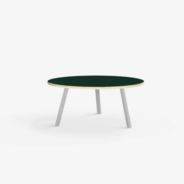 Domusnord LV Round Lounge Table  rundt sofabord med linoleum og krydsfinr kant - 75