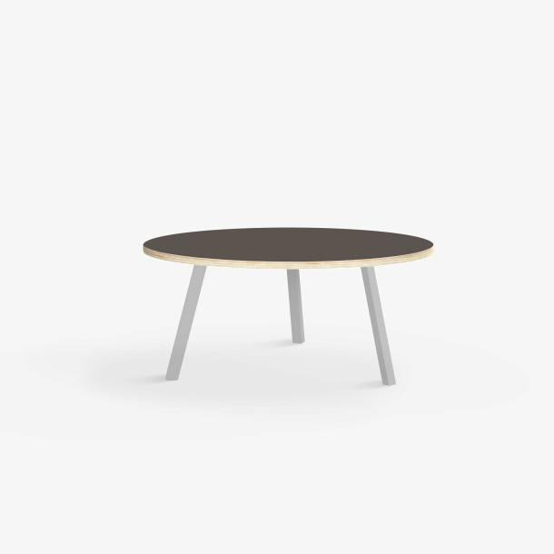 Domusnord LV Round Lounge Table  rundt sofabord med linoleum og krydsfinr kant - 75