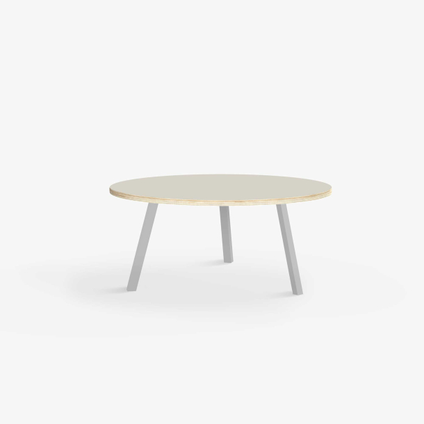 Domusnord LV Round Lounge Table  rundt sofabord med linoleum og krydsfinr kant - 75