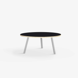 Domusnord LV Round Lounge Table  rundt sofabord med linoleum og krydsfinr kant - 75