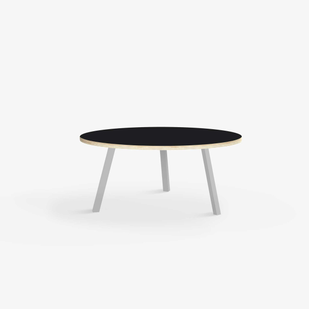Domusnord LV Round Lounge Table  rundt sofabord med linoleum og krydsfinr kant - 75