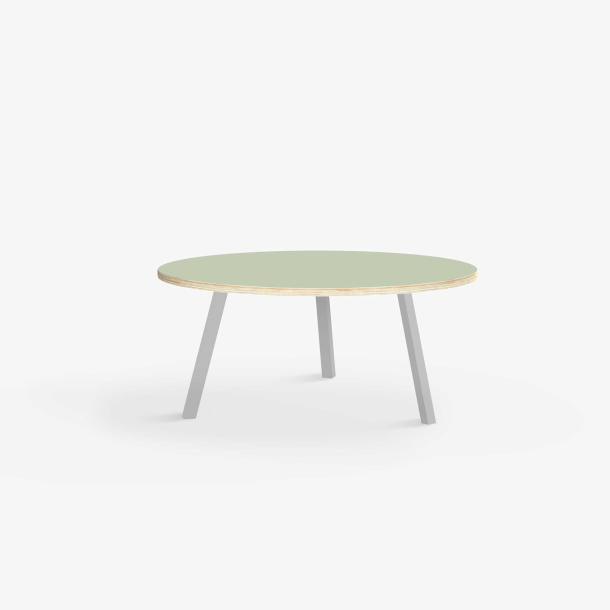 Domusnord LV Round Lounge Table  rundt sofabord med linoleum og krydsfinr kant - 75