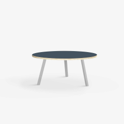 Domusnord LV Round Lounge Table  rundt sofabord med linoleum og krydsfinr kant - 75