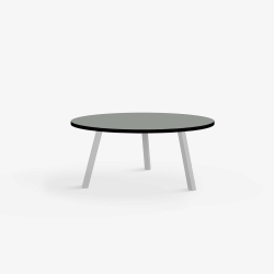 Domusnord LV Round Lounge Table  rundt sofabord med linoleum og sort kant - 75