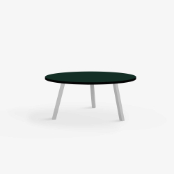 Domusnord LV Round Lounge Table  rundt sofabord med linoleum og sort kant - 75