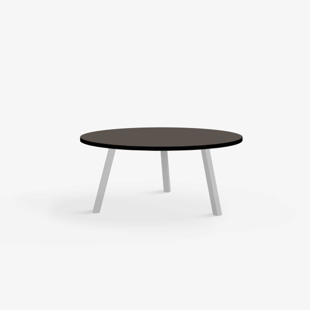 Domusnord LV Round Lounge Table  rundt sofabord med linoleum og sort kant - 75