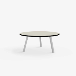 Domusnord LV Round Lounge Table  rundt sofabord med linoleum og sort kant - 75