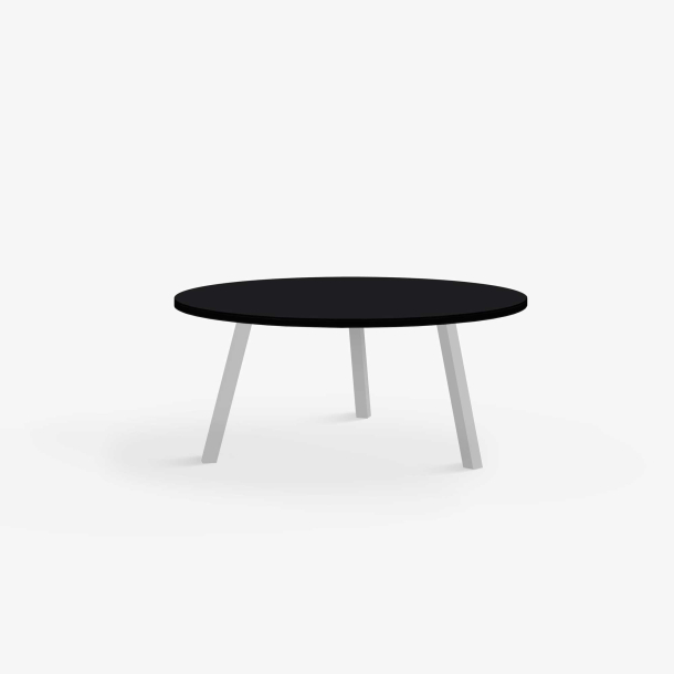 Domusnord LV Round Lounge Table  rundt sofabord med linoleum og sort kant - 75