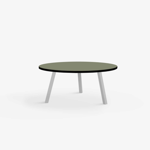 Domusnord LV Round Lounge Table  rundt sofabord med linoleum og sort kant - 75