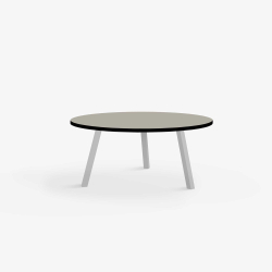 Domusnord LV Round Lounge Table  rundt sofabord med linoleum og sort kant - 75
