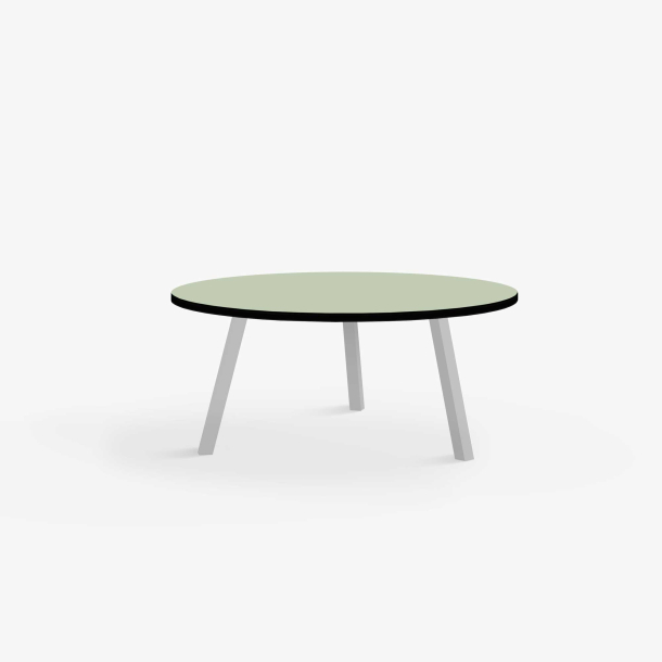 Domusnord LV Round Lounge Table  rundt sofabord med linoleum og sort kant - 75
