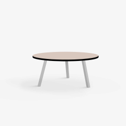 Domusnord LV Round Lounge Table  rundt sofabord med linoleum og sort kant - 75