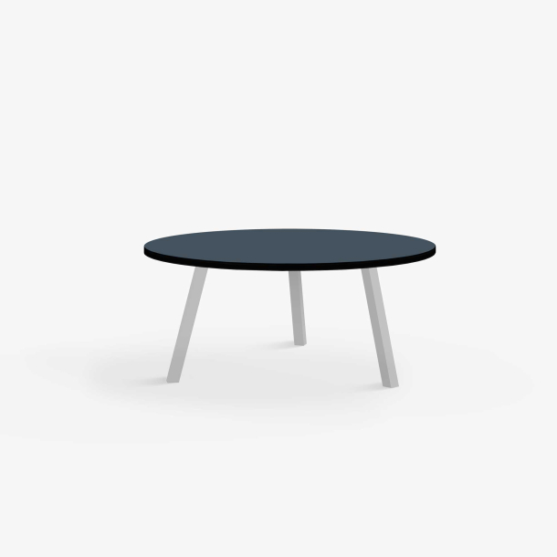 Domusnord LV Round Lounge Table  rundt sofabord med linoleum og sort kant - 75