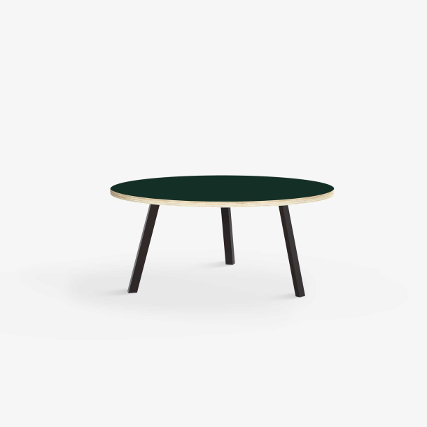 Domusnord LV Round Lounge Table  rundt sofabord med linoleum og krydsfinr kant - 75
