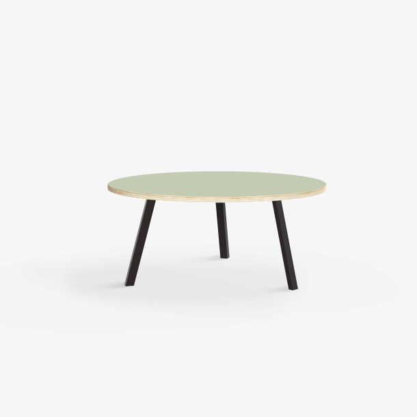 Domusnord LV Round Lounge Table  rundt sofabord med linoleum og krydsfinr kant - 75