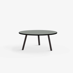 Domusnord LV Round Lounge Table  rundt sofabord med linoleum og sort kant - 75