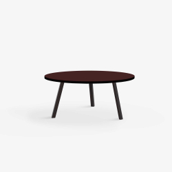 Domusnord LV Round Lounge Table  rundt sofabord med linoleum og sort kant - 75
