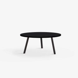 Domusnord LV Round Lounge Table  rundt sofabord med linoleum og sort kant - 75