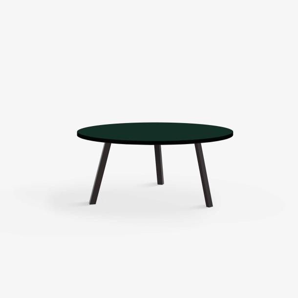 Domusnord LV Round Lounge Table  rundt sofabord med linoleum og sort kant - 75