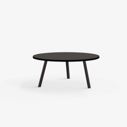 Domusnord LV Round Lounge Table  rundt sofabord med linoleum og sort kant - 75