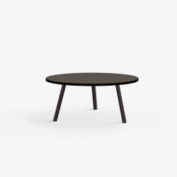 Domusnord LV Round Lounge Table  rundt sofabord med linoleum og sort kant - 75