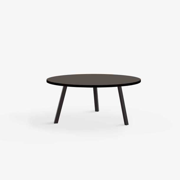 Domusnord LV Round Lounge Table  rundt sofabord med linoleum og sort kant - 75