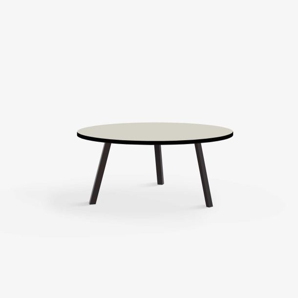 Domusnord LV Round Lounge Table  rundt sofabord med linoleum og sort kant - 75
