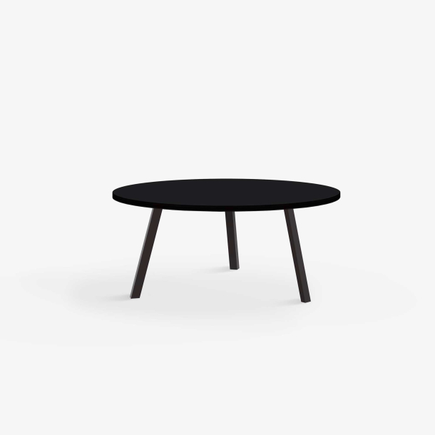 Domusnord LV Round Lounge Table  rundt sofabord med linoleum og sort kant - 75