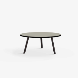 Domusnord LV Round Lounge Table  rundt sofabord med linoleum og sort kant - 75