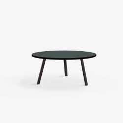 Domusnord LV Round Lounge Table  rundt sofabord med linoleum og sort kant - 75