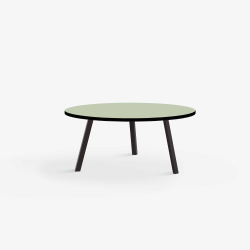 Domusnord LV Round Lounge Table  rundt sofabord med linoleum og sort kant - 75