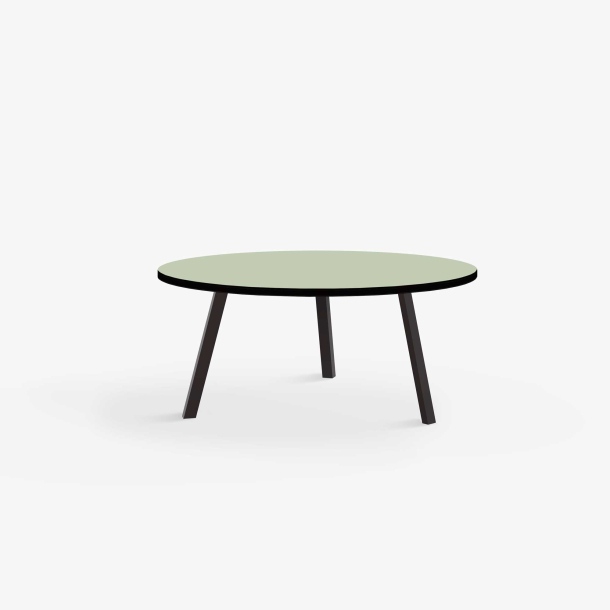 Domusnord LV Round Lounge Table  rundt sofabord med linoleum og sort kant - 75