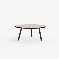 Domusnord LV Round Lounge Table  rundt sofabord med linoleum og sort kant - 75