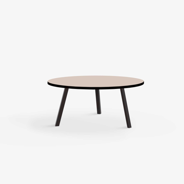 Domusnord LV Round Lounge Table  rundt sofabord med linoleum og sort kant - 75