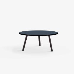 Domusnord LV Round Lounge Table  rundt sofabord med linoleum og sort kant - 75