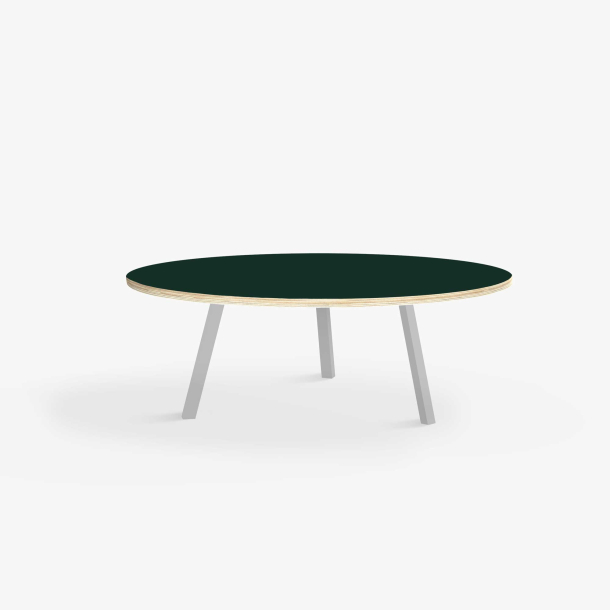 Domusnord LV Round Lounge Table  rundt sofabord med linoleum og krydsfinr kant - 90