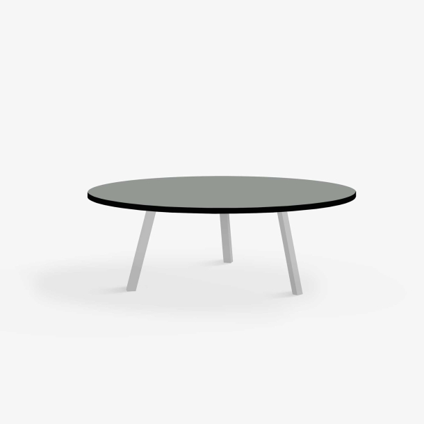 Domusnord LV Round Lounge Table  rundt sofabord med linoleum og sort kant - 90