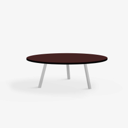 Domusnord LV Round Lounge Table  rundt sofabord med linoleum og sort kant - 90