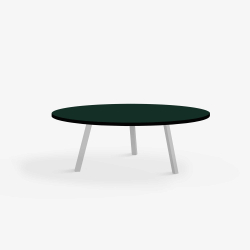 Domusnord LV Round Lounge Table  rundt sofabord med linoleum og sort kant - 90