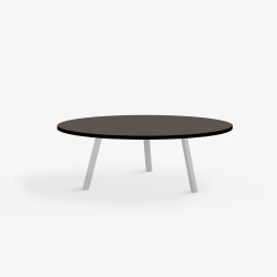 Domusnord LV Round Lounge Table  rundt sofabord med linoleum og sort kant - 90