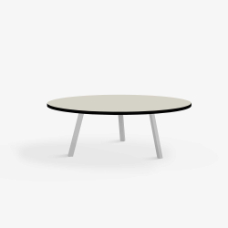 Domusnord LV Round Lounge Table  rundt sofabord med linoleum og sort kant - 90
